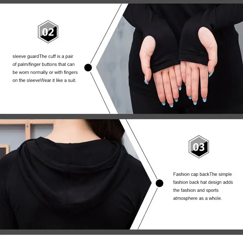 1 (12)Women Hooded Running Jacket Long Sleeve Sweatshirt Ladies Yoga Sports  Jacket Fitness Gym Quick Dry Shirts 
