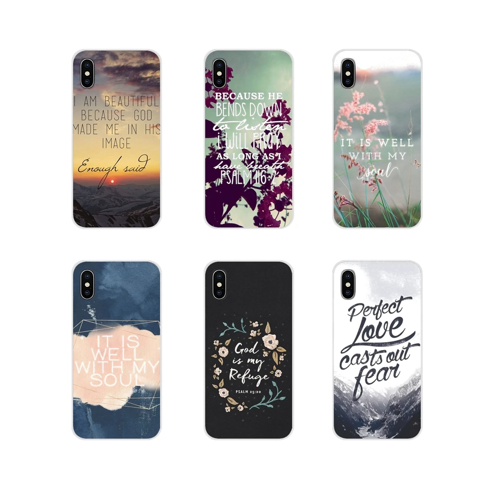 

For Xiaomi Redmi Note 6A MI8 Pro S2 A2 Lite Se MIx 1 Max 2 3 For Oneplus 3 6T ove Christian Jesus psalm bible verse quote Covers