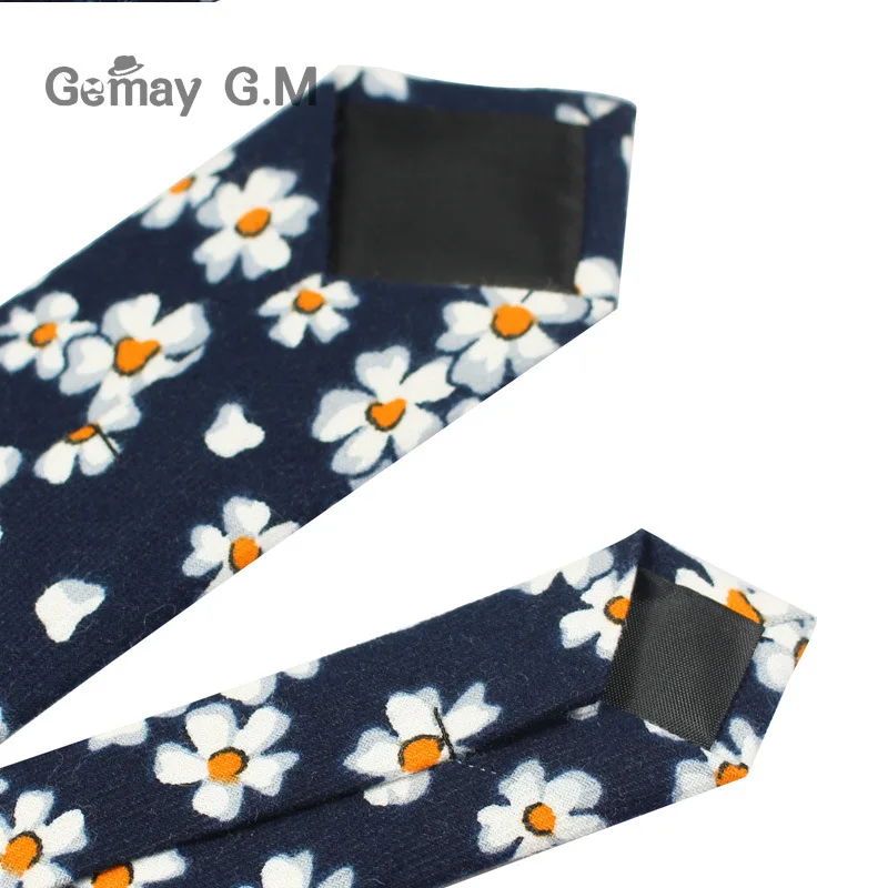 The new men s casual tie brushed cotton 6cm tie floral men and women fashion tie factory wholesale