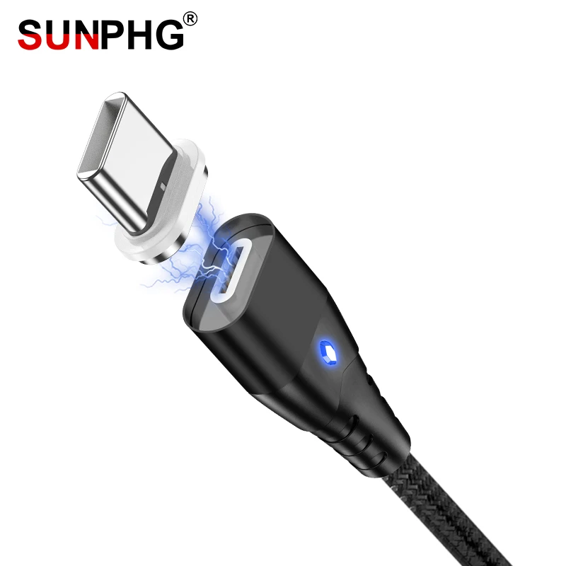 

SUNPHG 3A Magnetic Cable Type C Super Fast Charging Phone Type-C Ksiomi Magnet Charger usb c Typc Galaxy For Huawei Xiomi Typec