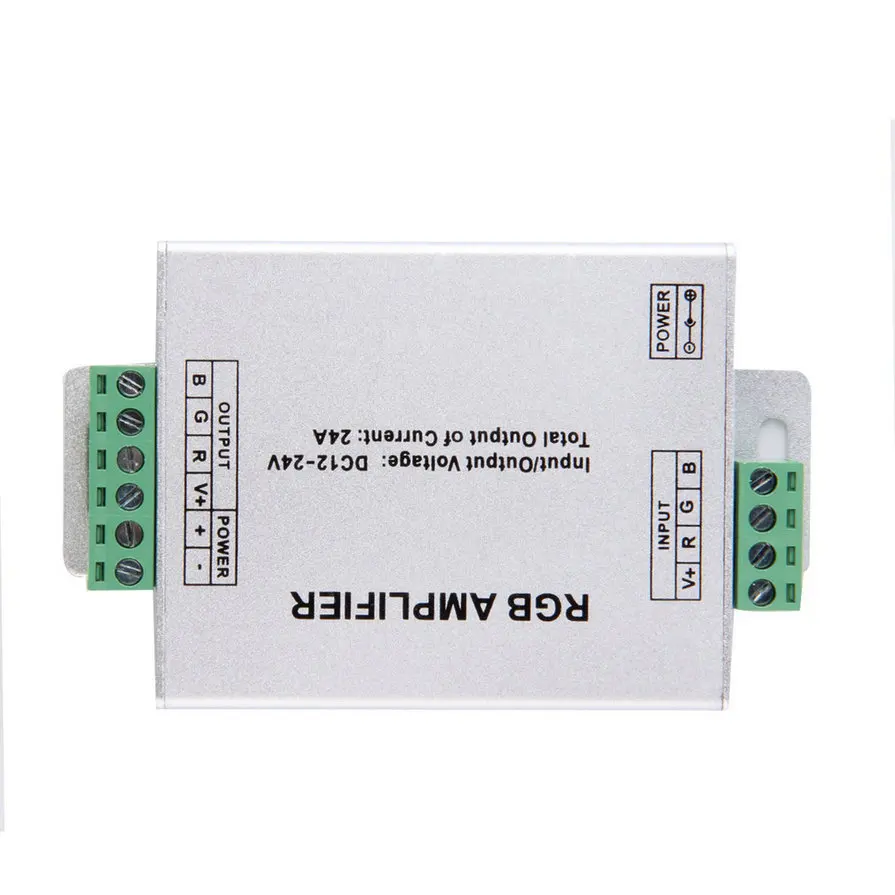 2018 Новый светодиодный RGB усилитель 24A контроллер DC12 24V для 5050 3528 Светодиодная
