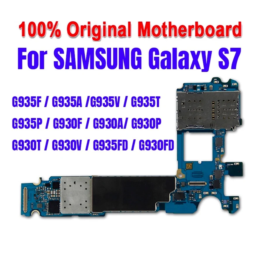 

100% Tested Original unlocked for Samsung Galaxy S7 G930F / G930FD / G935F / G935FD motherboard 32gb Europe version Logic Board
