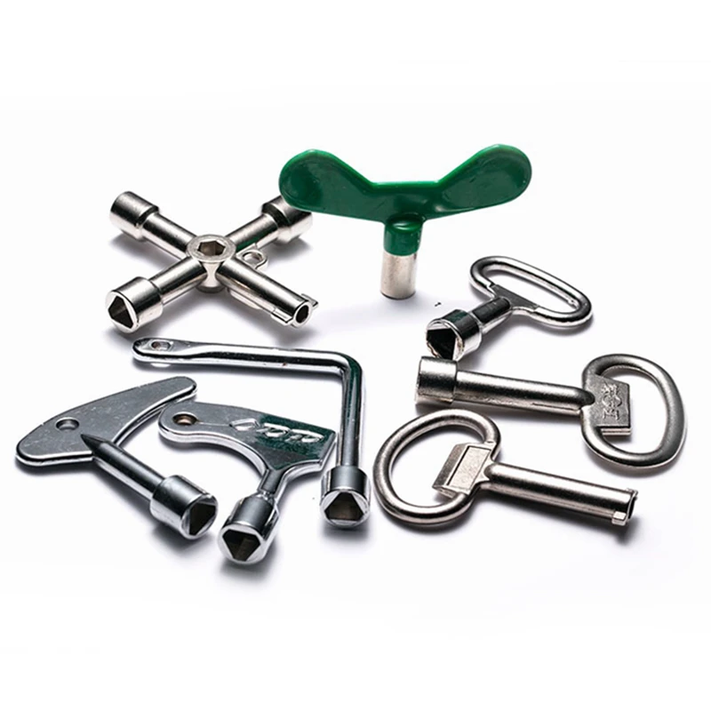 1pcs Metro Trains Triangle Key Lock Elevator Door Key Multifunction