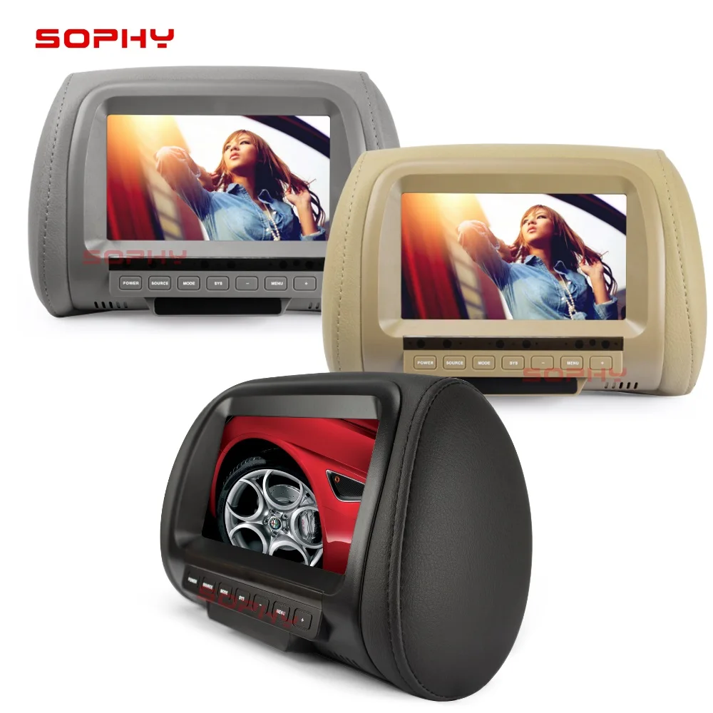 

1pcs 7 inch Car Headrest Monitor / Seatback Monitor / Car Pillow Monitor 800*480 7" Digital LED Screen 7038AV-3