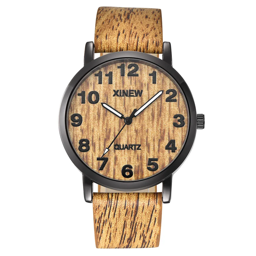 Деловые Брендовые мужские часы роскошные женские часы с текстурой дерева ретро кожаные кварцевые наручные часы Relogio Masculino Saat часы мужские #30