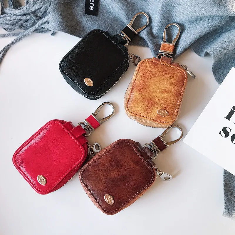 

For AirPods bag luxury PU Leather Protection Cover Bluetooth Wireless Earphone case For Airpods accessories Case Charging Box