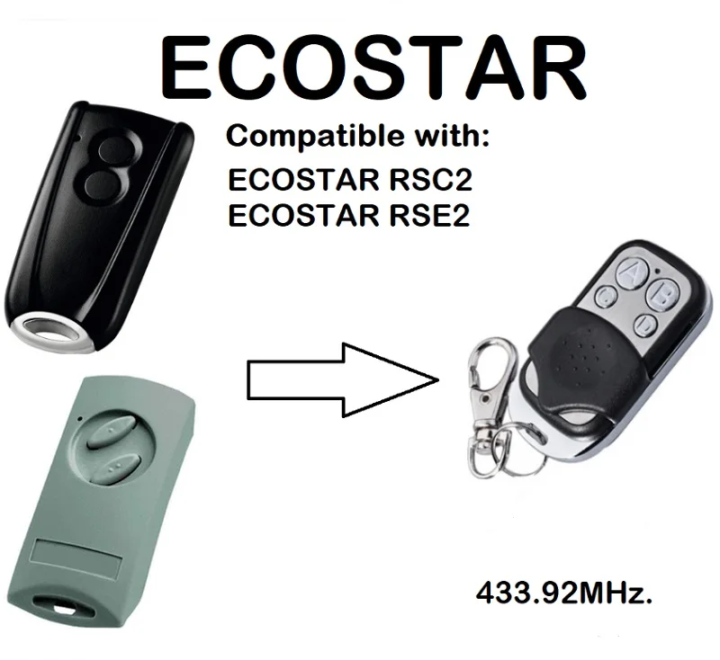 Hormann Ecostar RSE2 RSE 2 Handsender rolling код пульт дистанционного управления 433,92 МГц, для гаражной двери дистанционное управление