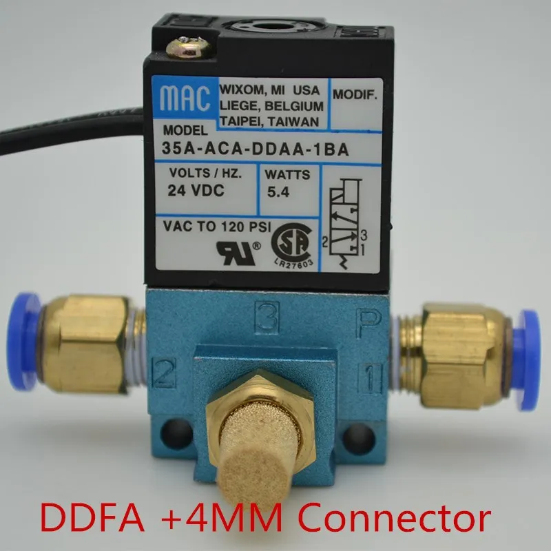Электромагнитный клапан с 3 портами 35A-ACA-DDBA-1BA 35A-ACA-DDFA-1BA 35A-ACA-DDAA-1BA с латунным - Цвет: DDFA 24V