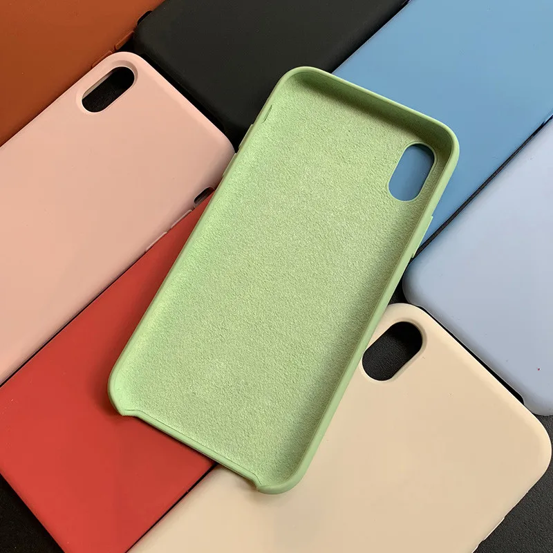 

Original Offical liquid Silicone For iPhone 7 8 Plus Phone Case For iPhone X XR XS MAX Cases For iPhone 6 S 7 8 XS Cover Coque