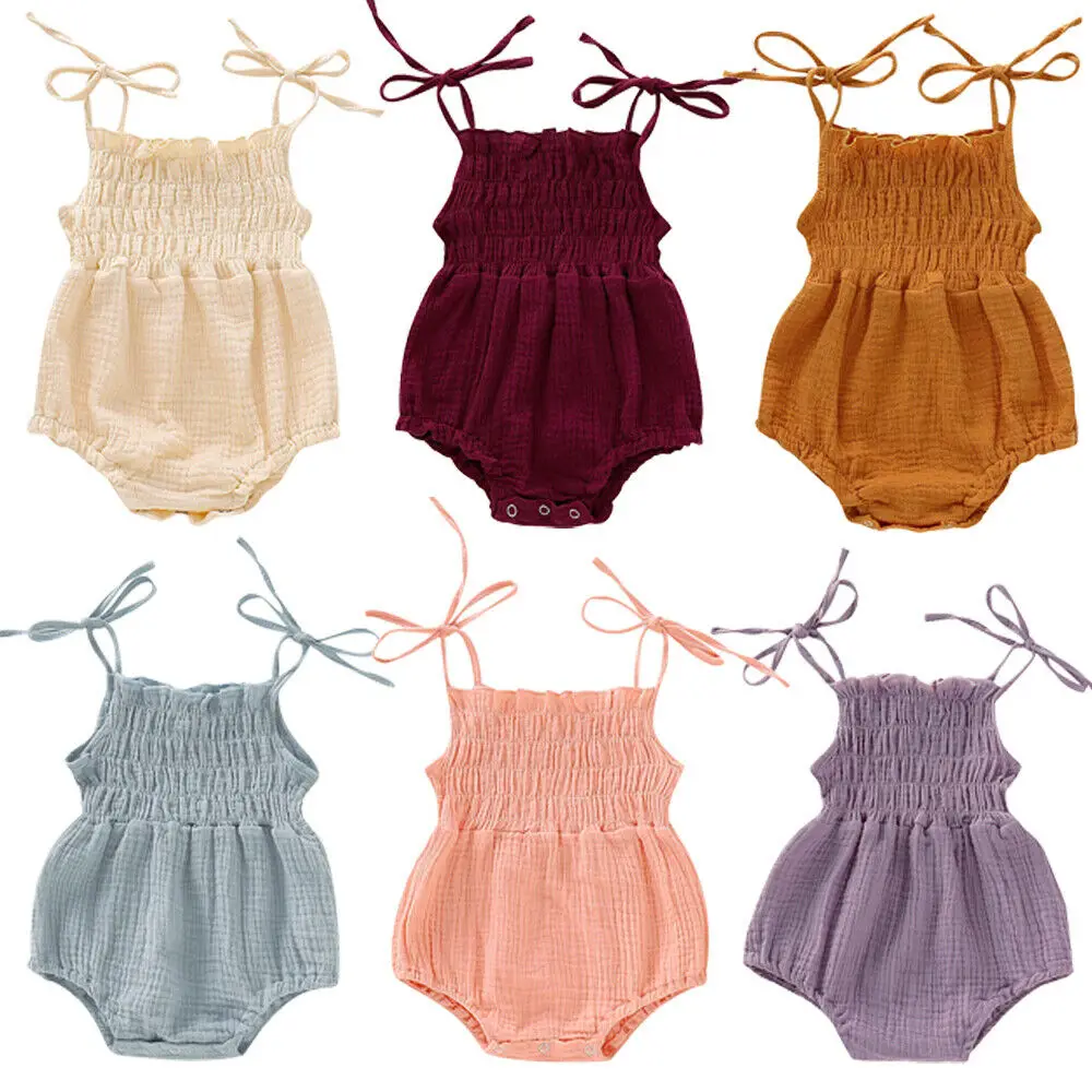 

New Cute Baby Girl Sleeveless Romper Jumpsuit Sunsuit Summer Outfit Clothes
