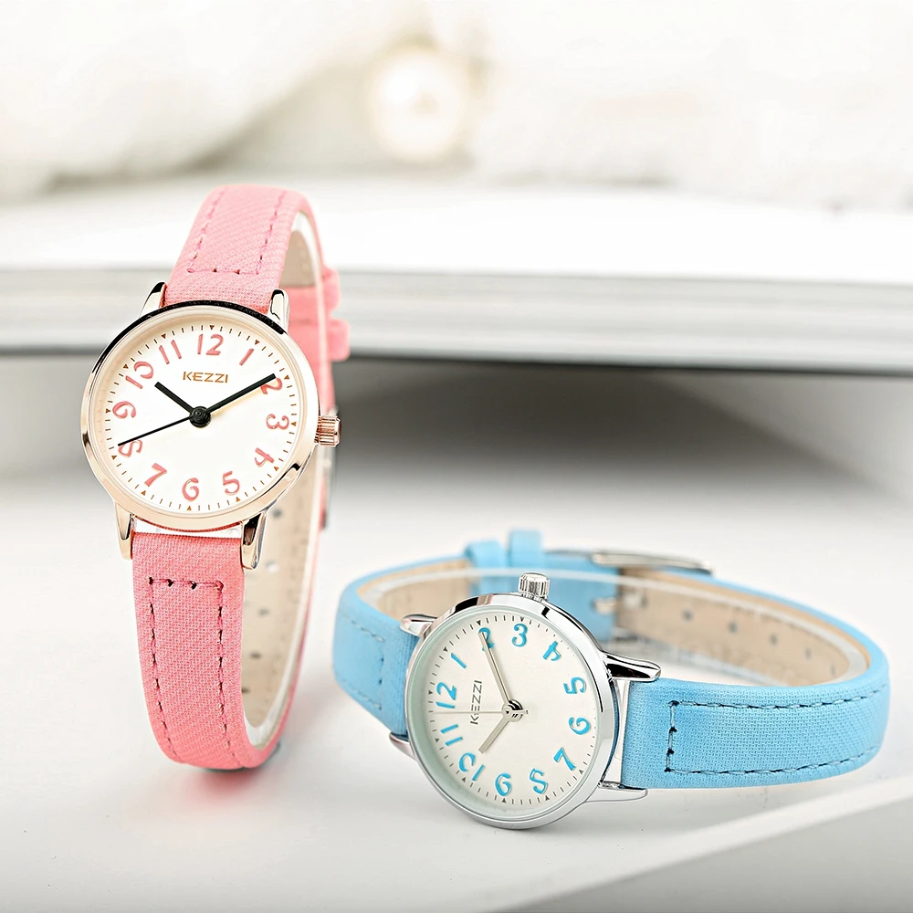 Girl Watch Watch for Girl 2018 Children Kids Leather Clock Waterproof