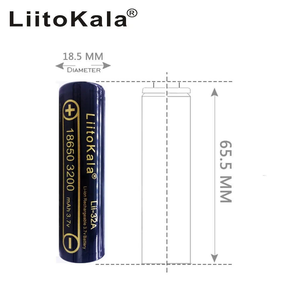 4 шт. Lii-32A умное устройство для зарядки никель-металлогидридных аккумуляторов от компании LiitoKala 18650 3200 мА/ч, Перезаряжаемые Батарея 3,7 v литий-ионные батареи для MH1 18650