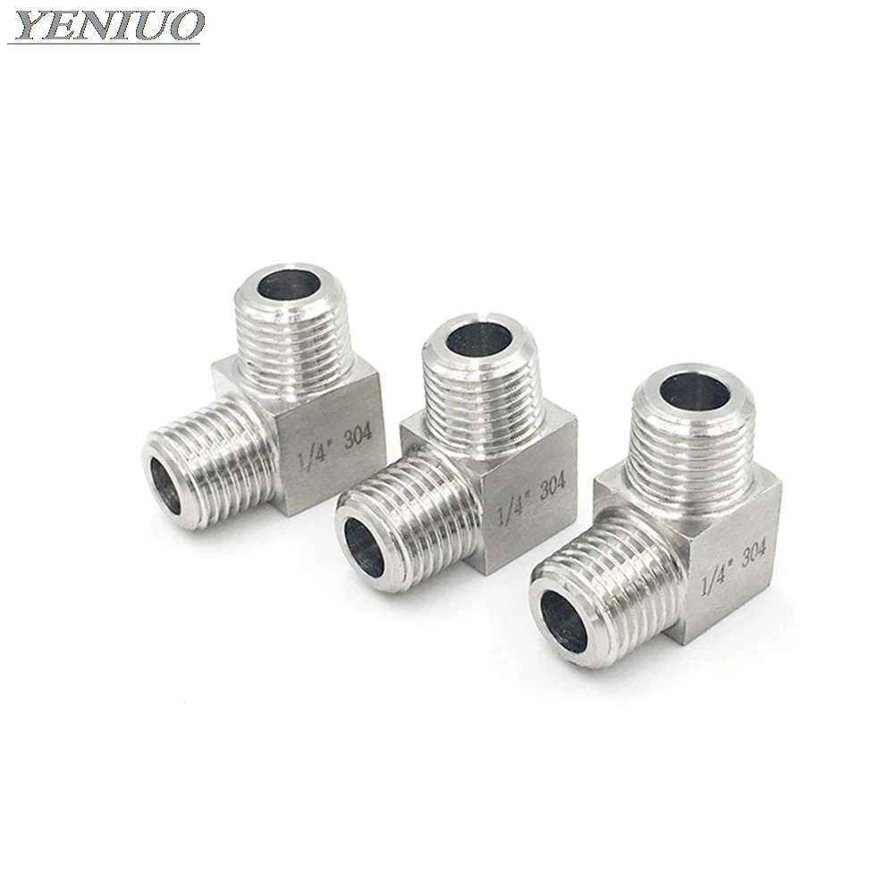 

Right Angle Conversion High Pressure 1/8" 1/4" 3/8" 1/2" NPT Male 90 Degree Pipe Fitting 304 Stainless Steel Water Gas Oil