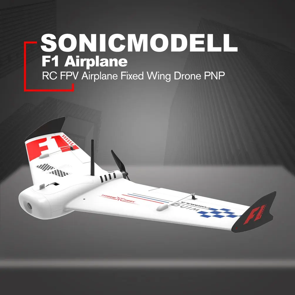

ZOHD SonicModell F1 833mm EPP Wingspan RC FPV Airplane Fixed Wing Glider Drone Plane with 190km/h High Speed KIT PNP Version