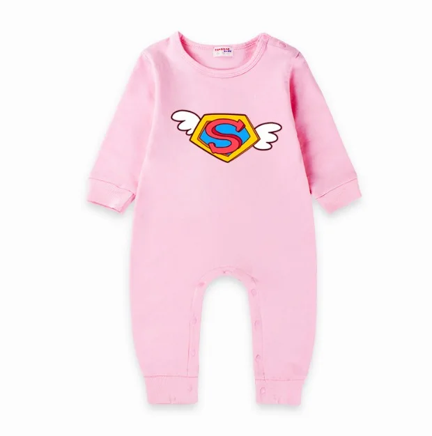 Супермен угол с крыльями Демисезонный хлопок для маленьких мальчиков девочек костюм-комбинезон комбинезоны пижамы Костюмы SA2125