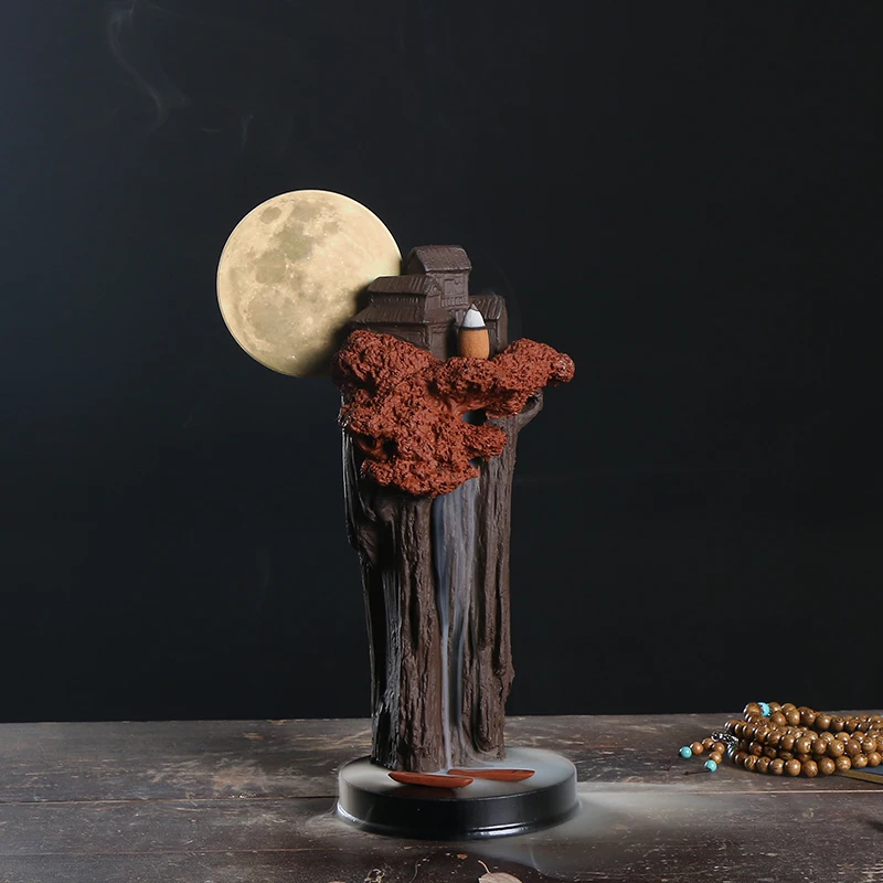 

smoke waterfall incense holder zen censer porta incenso meditation kadzielnica Crafts Smell Aromatic Home Office encensoir chic