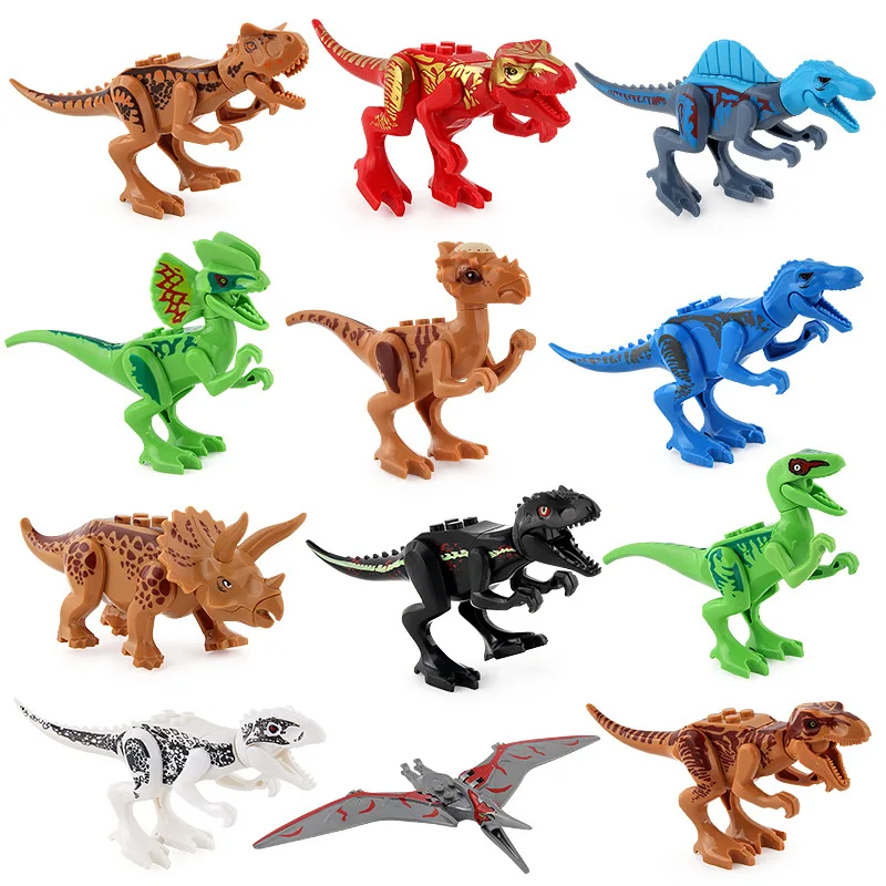 

New Blocks Toy Assemble Building Jurassic Park Dinosaur World Pterosaurs Triceratops Models Toys for Children DIY Education Kid