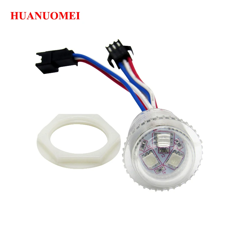 (50pcs/lot) 26mm 3LEDs UCS1903 LED Pixel Module Light,3pcs 5050 SMD RGB LED digital rgb module,Waterproof IP67,Transparent cover