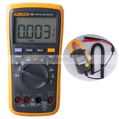 

Fluke 17B+ PLUS Digital Multimeter (Backlit) + Temp Probe AC TRANSDUCER Tester DE shipping