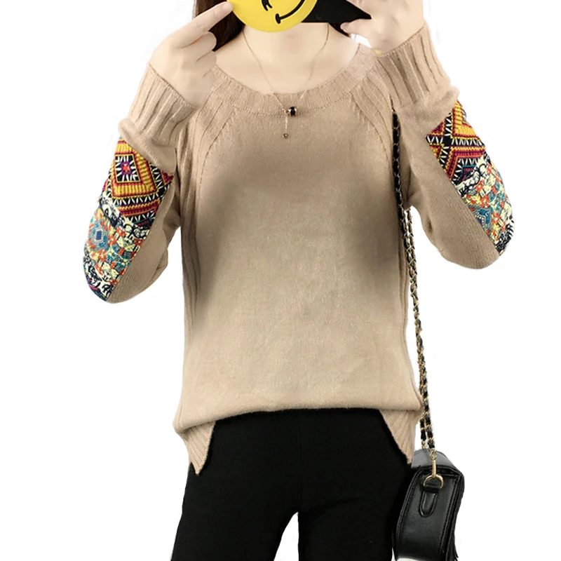 2018 New Women Sweaters and Pullovers O-Neck Long Sleeve Autumn Winter Ethnic Style Knit Jumper Tops Female Knitwear 2018 New Women Sweaters and Pullovers O-Neck Long Sleeve Autumn Winter Ethnic Style Knit Jumper Tops Female Knitwear