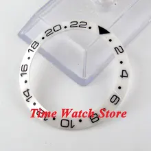 Мм 38 мм Parnis высокое качество белый керамический ободок черные знаки для GMT мужские часы Be17