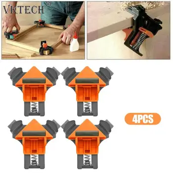 

4pcs 90 Degree Right Angle Clamp Picture Frame Woodworking Corner Clamp Fixture Angle Clip Carpentry Furniture Repair Tools