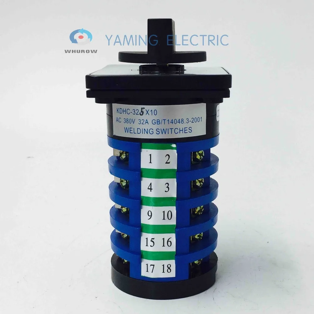  Welding machine switch KDHC-32/5 CO2 gas welding machine changeover rotary cam switch 32A 5 poles 1