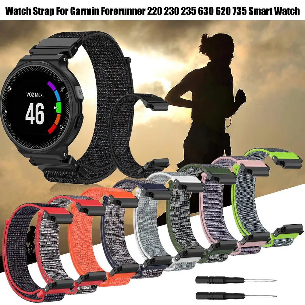 Для Garmin Forerunner 220 230 235 630 620 735 Смарт-часы нейлоновый спортивный ремешок на запястье ремешок для наручных часов