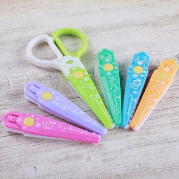 

Coloffice 6PC/Box Scissors DIY Cut Album Lace Replaceable Card-Pattern Scissor Multipurpose For Kid Safe School Office Supplies