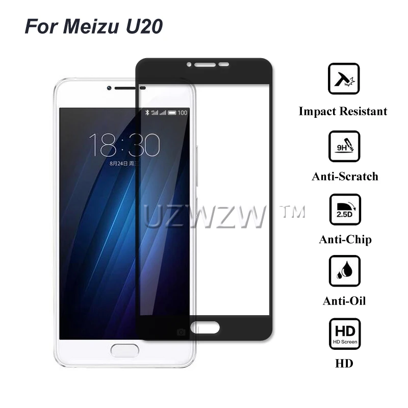 2 шт Полное покрытие закаленное стекло для Meizu U20 защита экрана Защитное стекло для Meizu U20 стекло