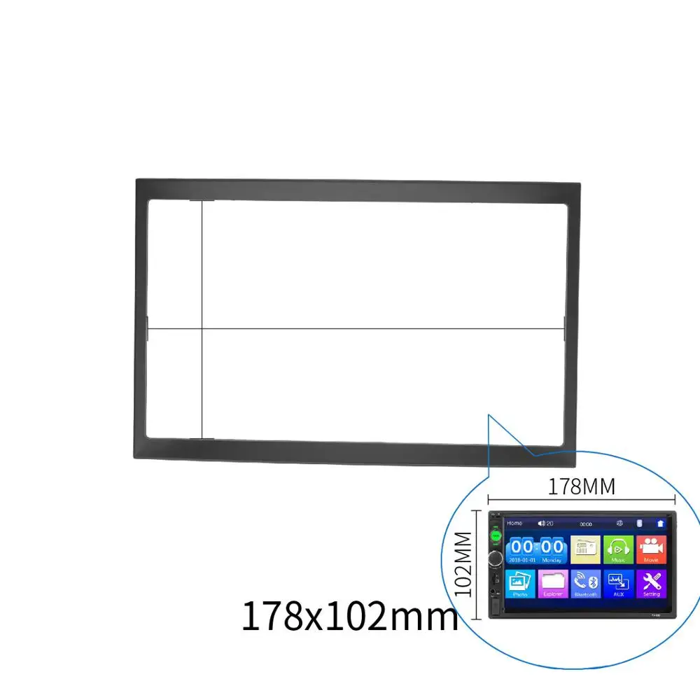 2 Din Радио панель для Citroen C2 C3 Jumpy peugeot 207 307 Expert Fiat Scudo Renault Trafic Opel Vivaro Dash комплект рамка панель - Название цвета: 178X102mm