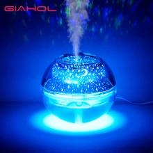 

GIAHOL 500ml LED Lamp Air Ultrasonic Humidifier For Home Diffuser Humidifier Atomizer Air Freshener Essential Oil Mist Discharge