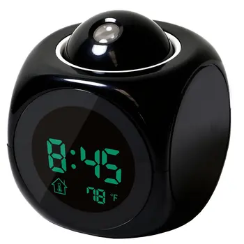 

2 Colors LCD Projection LED Display Time Digital Alarm Clock Talking Voice Prompt Thermometer Snooze Function Desk Clocks