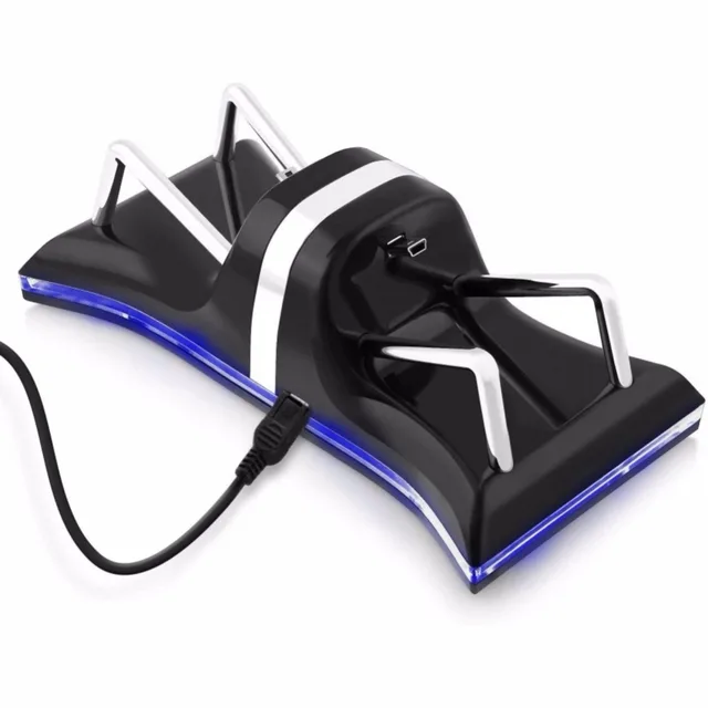 Special Price USB Dual Gamepad Controllers Ports Charger Station Charging Dock Stand for Sony PlayStation 3 Blue Light usb charger for PS3