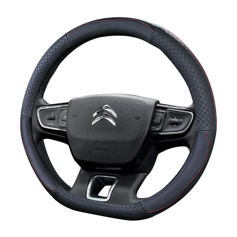 

Top Layer Leather Wheel Steering Covers for Citroen C5 AIRCROSS C2 C3 PICASSO C-Triomphe C-Elysee DS 4S DS 6 C4L DS6 C0 DS7