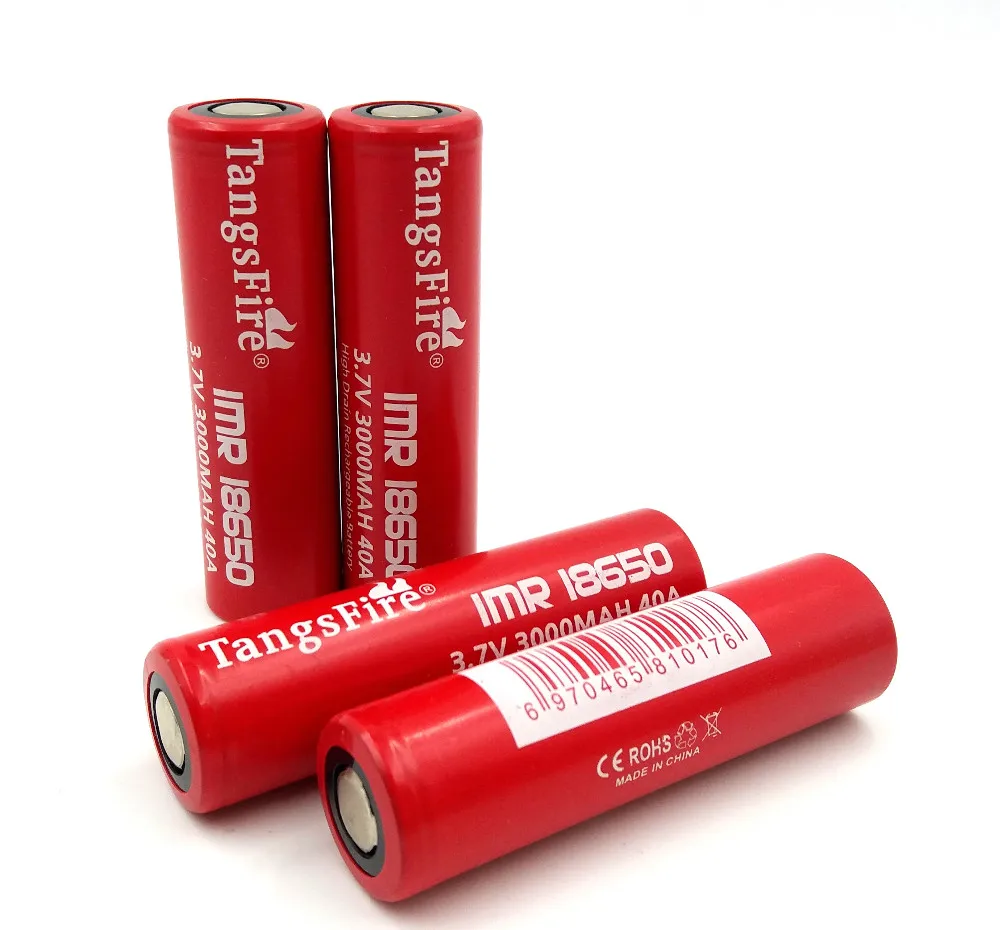 

4pcs High Quality 18650 Battery 3000mah 40a Li-Mn battery for Electronic Cigarette box mod Vaporizer Mod vs LG HG2 SS 30Q