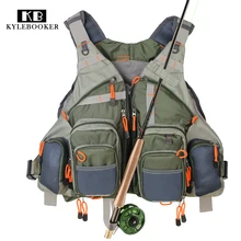 Fly Fishing Mesh Vest General Size Adjustable Mutil-Pocket Outdoo Fishing Hiking