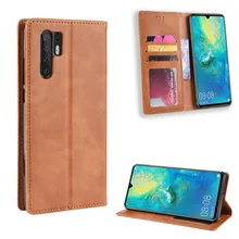 

P30 Magnetic PU Leather Flip Case for Huawei P30 Pro Case Card Slot Photo Frame Soft Cover for Huawei P 30Pro Funda Caphina Case