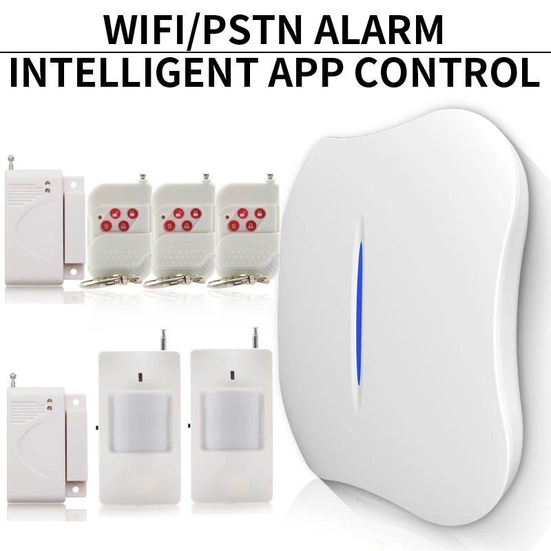 Cheap and High Quality Wireless WIFI Android IOS Control Home Office Security Alarm Systems Free Shipping