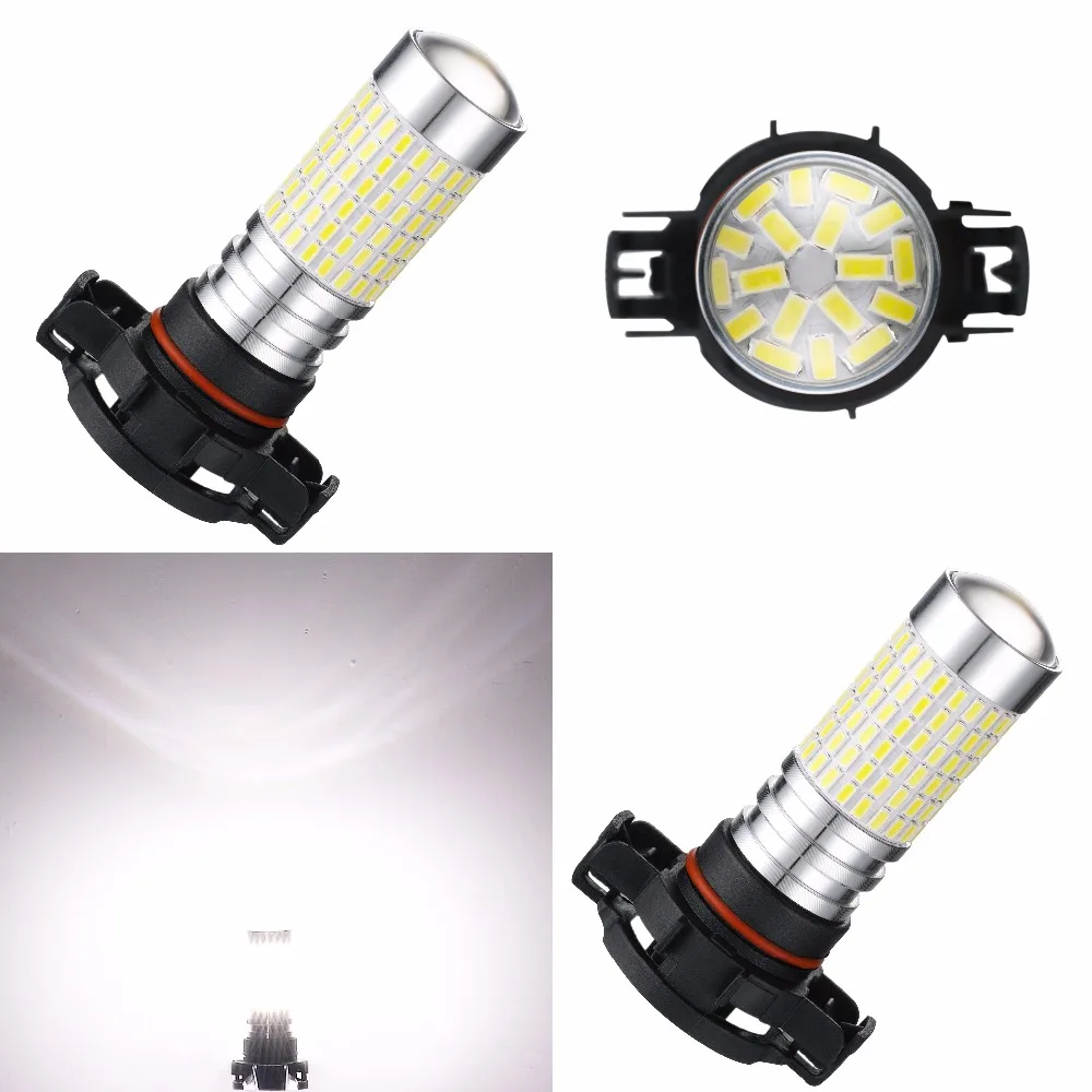 AGLINT 2PCS H16 5202 2504 LED Car Fog Lights Driving Daytime Running Lamp DRL 3014 SMD
