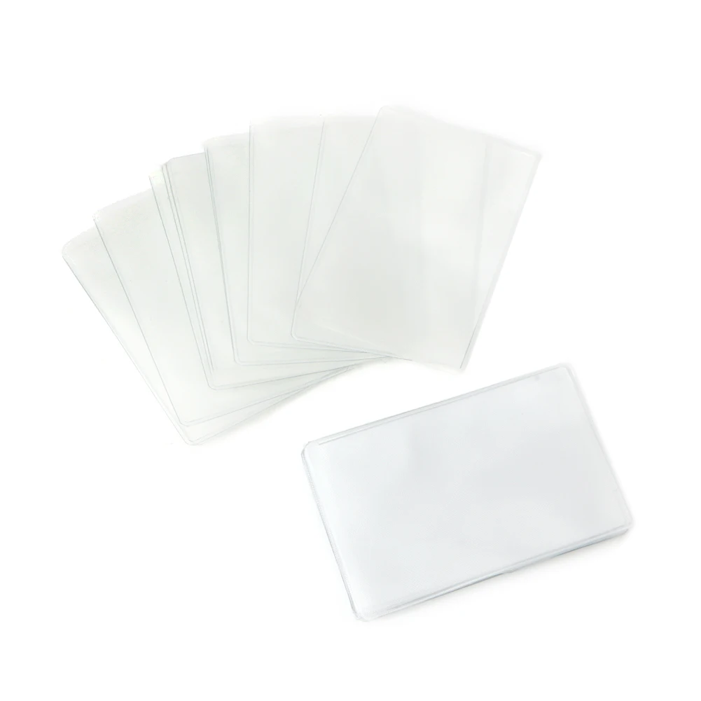 

20Pcs Rectangle Clear Plastic Work Badge Credit Card Holder Protective Case