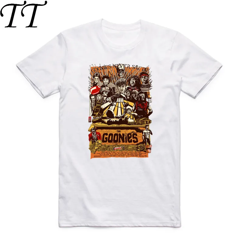 

2019 Summer Men Women Print The Goonies Never Say Die Fashion Funny T Shirt Short Sleeves O Neck Astoria Oregon T-shirt