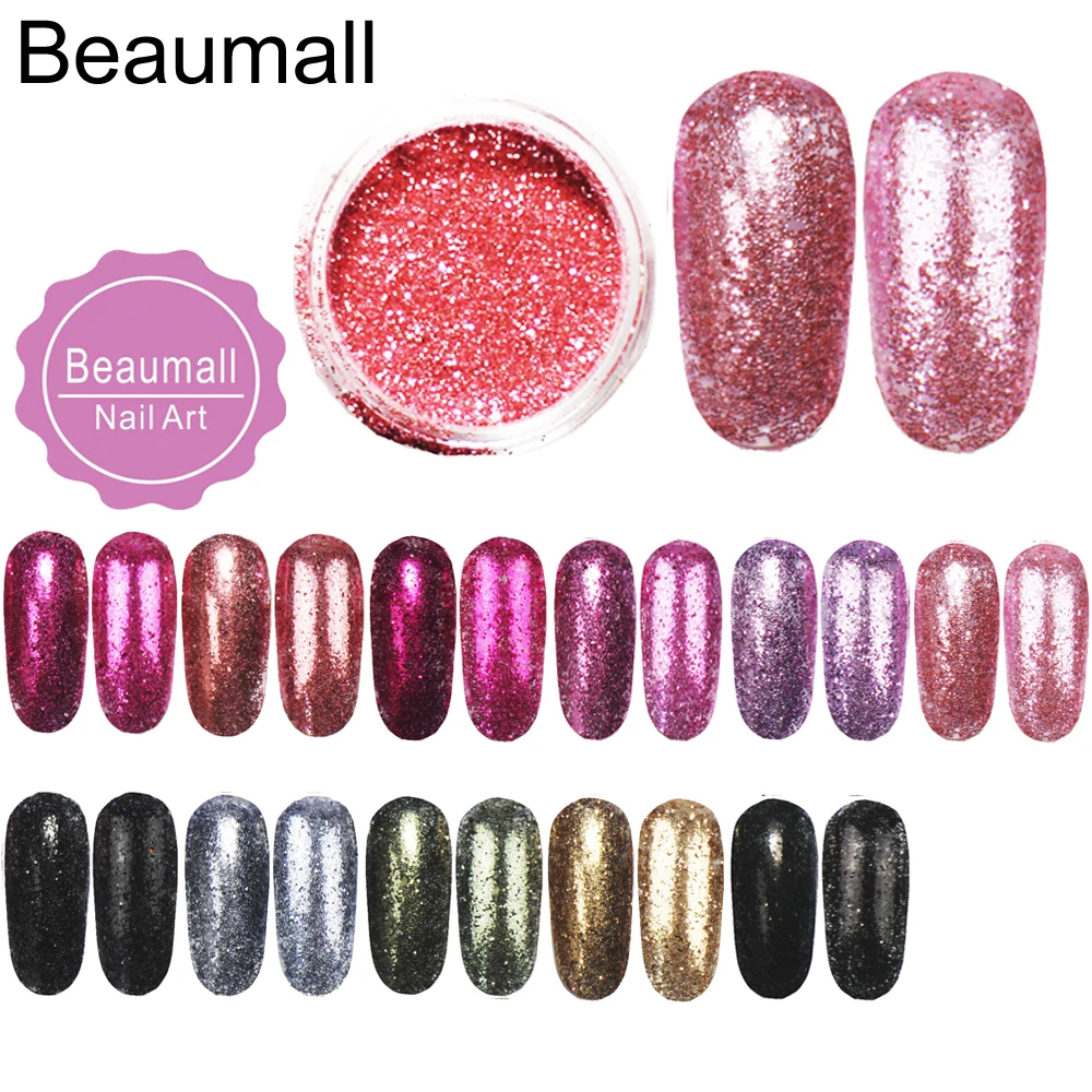 

2.5g/pot, 0.2mm (1/128 008) Metallic Regular Color Glitters Acrylic Dazzling Glitters Dusts For Nail,Tatto Art Decorations