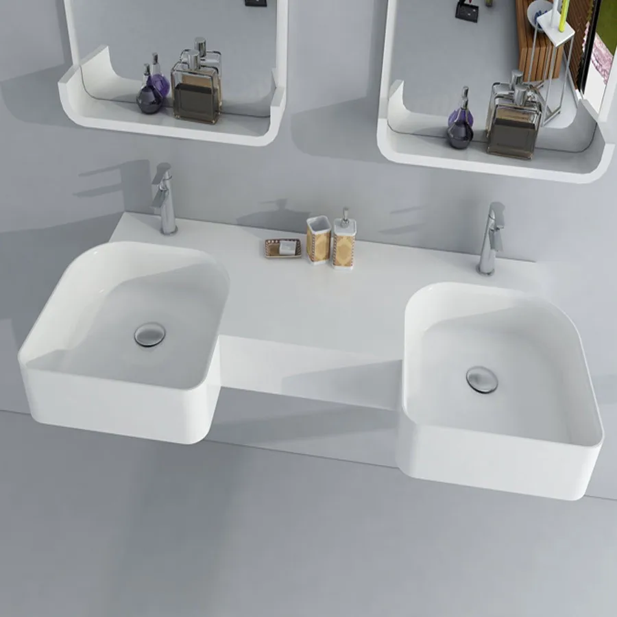 Rectangular Matt Solid Surface Stone Wall Hung Wash Sink Double Wall Mounted Washbasin Rs38190 1380 Wall Mount Washbasin Wash Sinksolid Surface Aliexpress