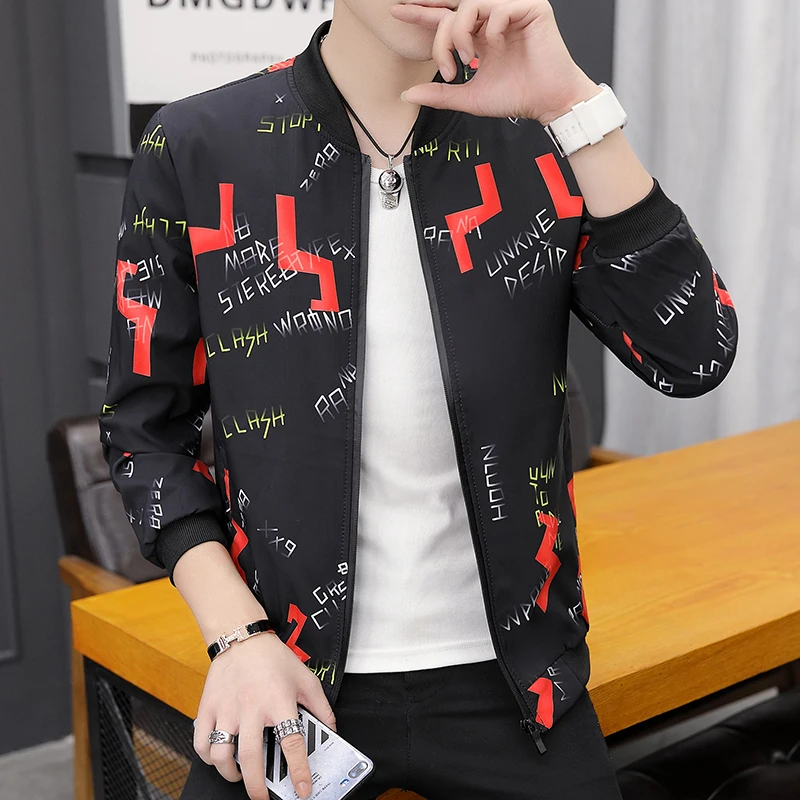 الطباعة الأزياء 2019 العلامة التجارية رجل منفذها سترة رقيقة الرجال البيسبول السترات عارضة سترة معطف معطف للذكور الملابس