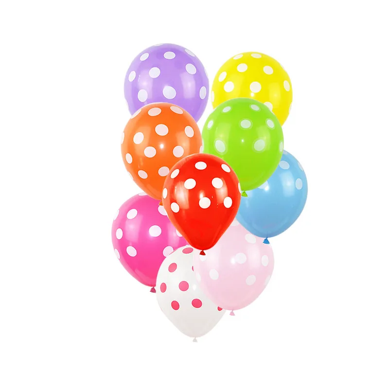 

10pcs 12 Inch Polka Dot Latex Balloon Happy Birthday Ballons Kids Birthday Wedding Decoration Pink Air Balloons Baby Shower