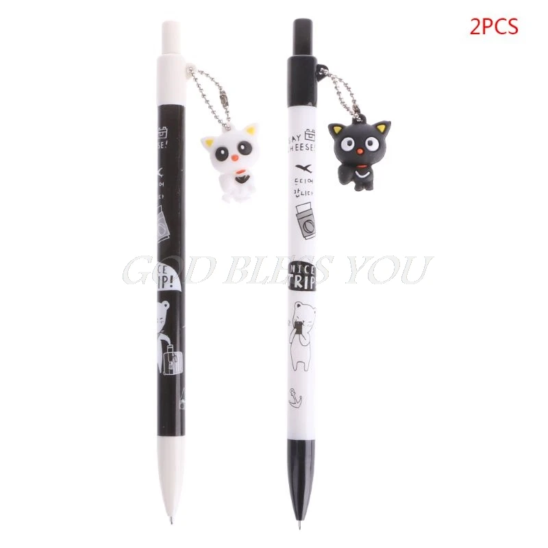 

2PCS 0.5mm Cartoon Cat Pendant Mechanical Pencil Plastic Automatic Pencils Pen
