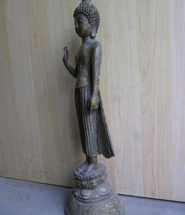 

Thailand Buddhism Bronze Copper gild horrent Sakyamuni Buddha Statue