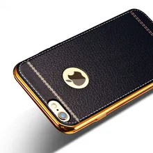 Роскошные Личи кожаный Pattern Мягкий силиконовый чехол для телефона iPhone 7 6 6 S 8 Plus X ультра тонкий Покрытие чехол для iPhone6 5 5S SE