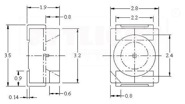 10 шт. SMD 800nm 810nm 3528 Инфракрасный светодиод для красоты, медицинской помощи и т. д. 0.3 Вт